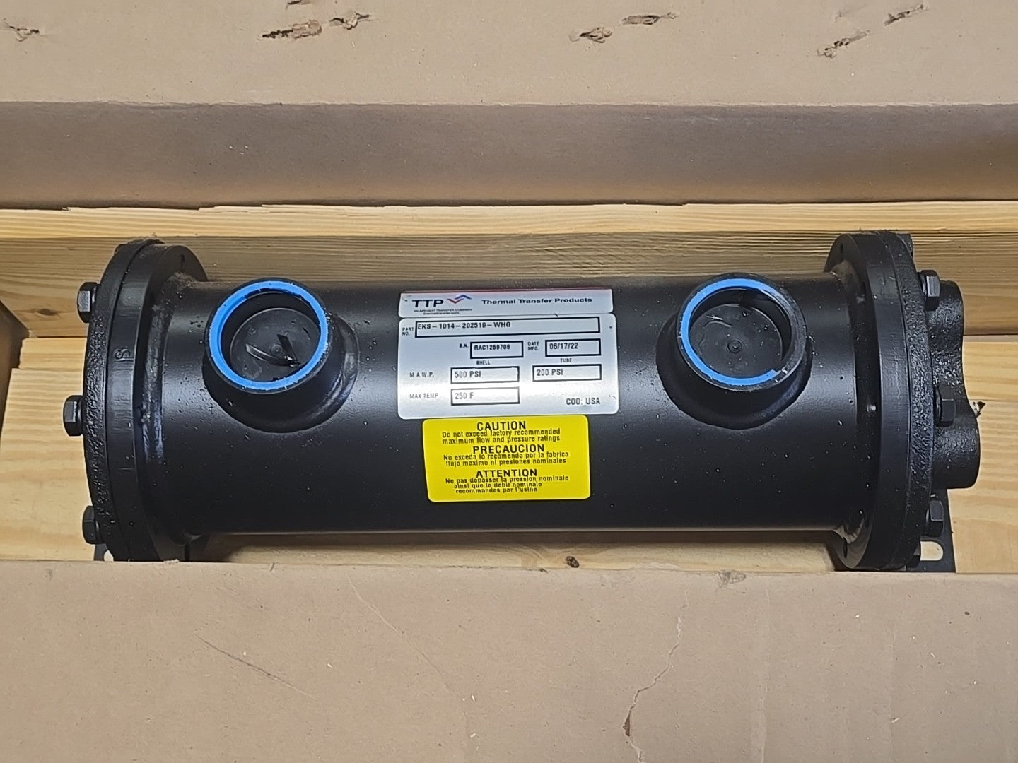 Thermal Transfer Products Model EKS-1014-202519-whg Heat Exchanger 200 500 Psi