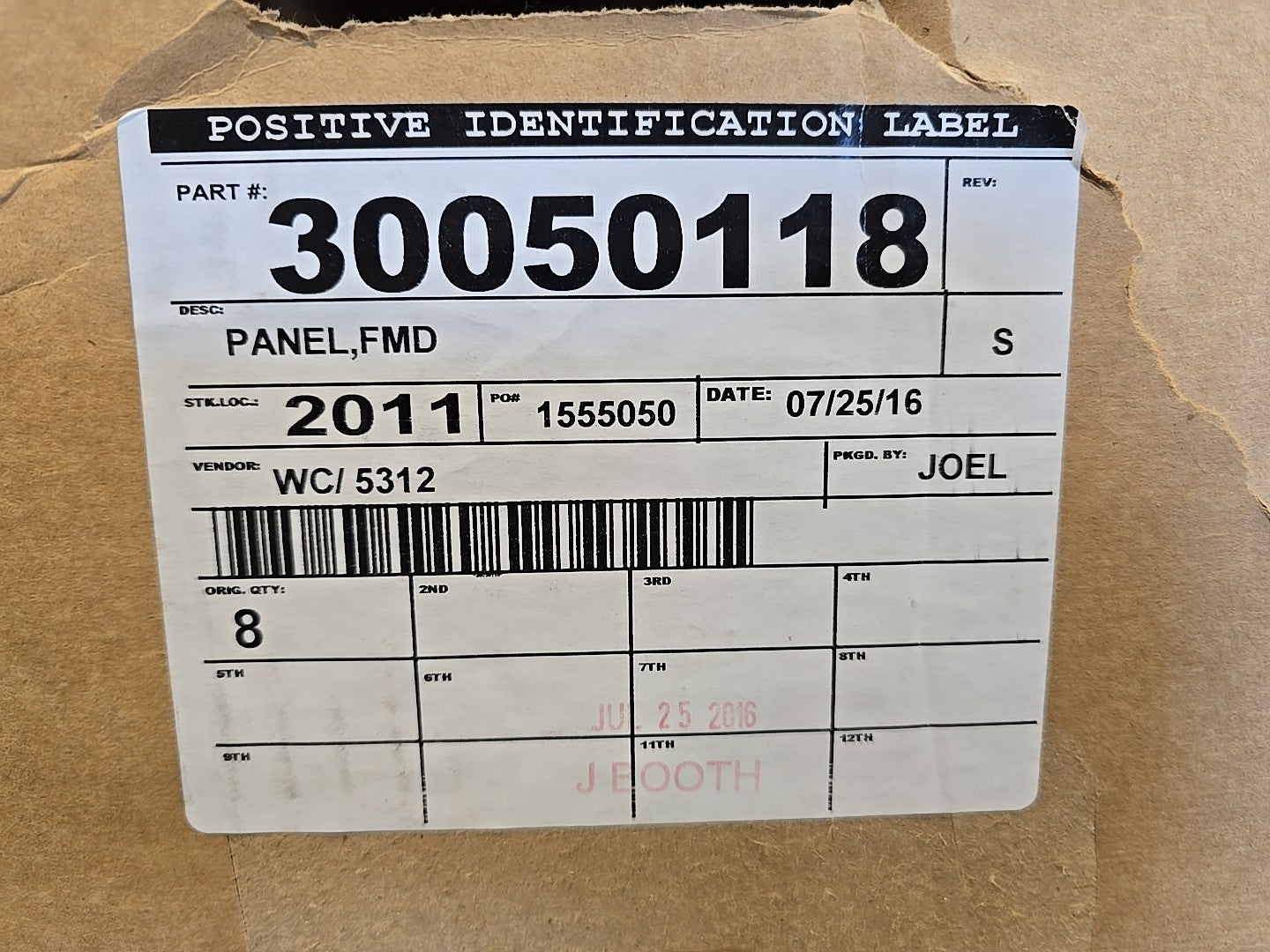 Murphy Panel, FMD, CRS, 14GA, F06, 8X10X5.5, OPLFC (30050118)NEW Old Stock Gen