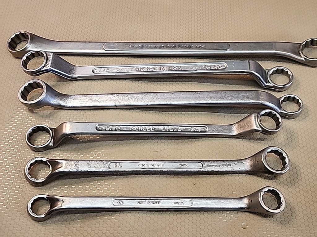 USA LARGE Offset Box Wrench SAE Mixed Set Lot Gedore Thorsen Companion Kal 