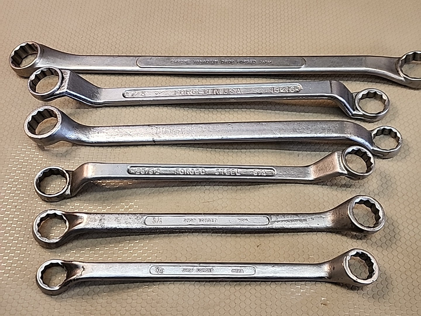 USA LARGE Offset Box Wrench SAE Mixed Set Lot Gedore Thorsen Companion Kal 