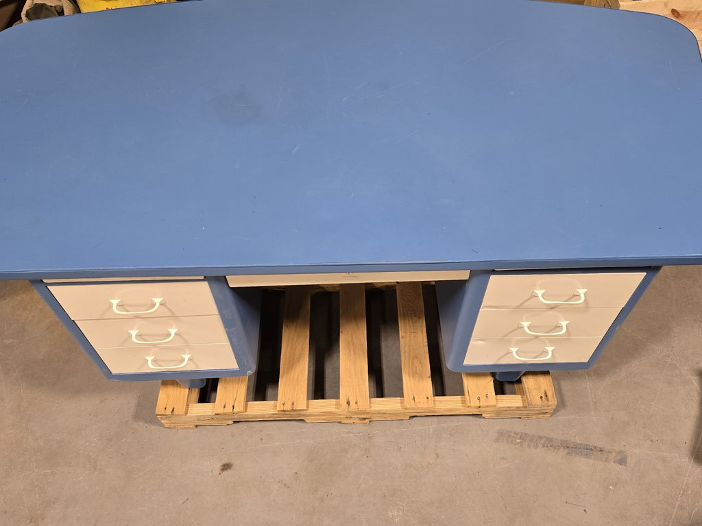 Cole Steel Vintage Mid Century Modern Tanker Desk Clean Original