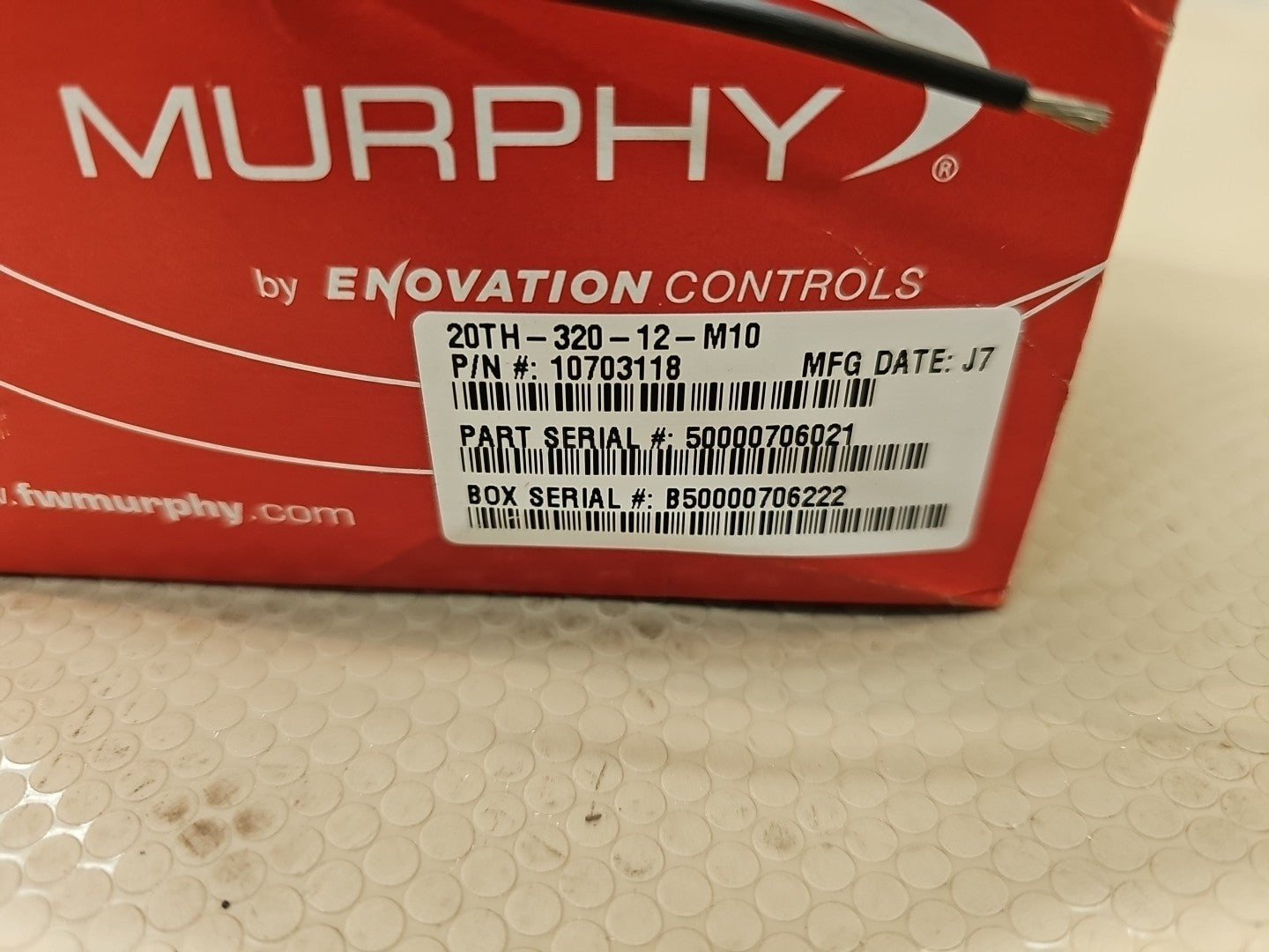 Murphy 20TH-320-12-M10 Cylinder Head Temperature Swichgage Part No. 10703118 NEW