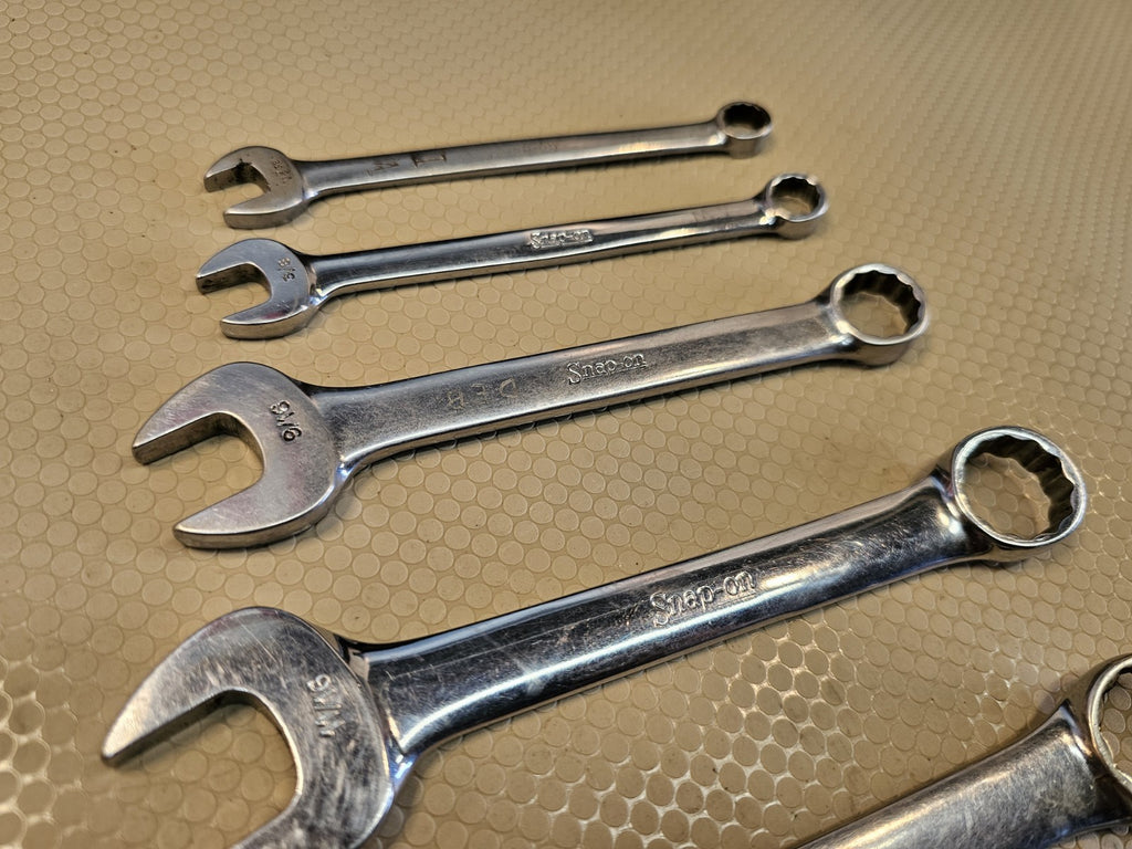 Snap-On OEXS715KSAE short combination wrench set w/ Large Sizes 15/16-11/32
