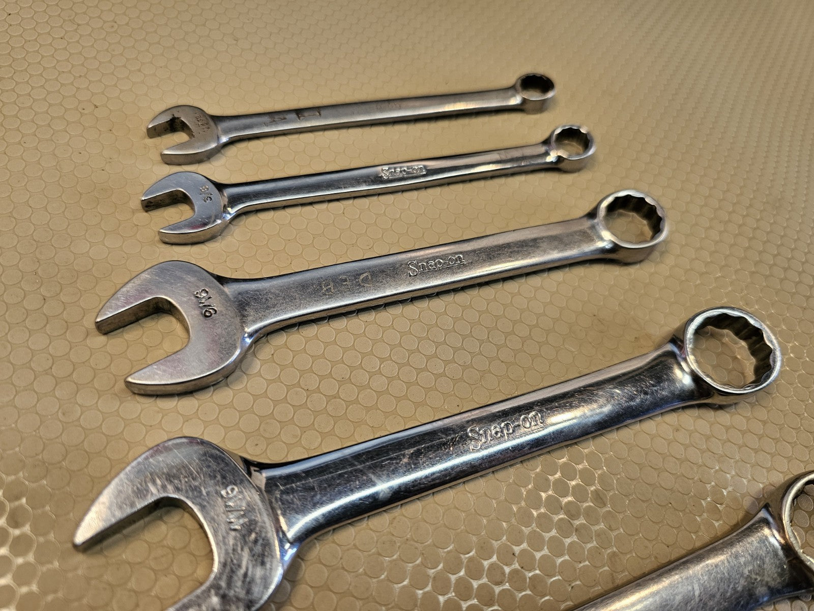 Snap-On OEXS715KSAE short combination wrench set w/ Large Sizes 15/16-11/32
