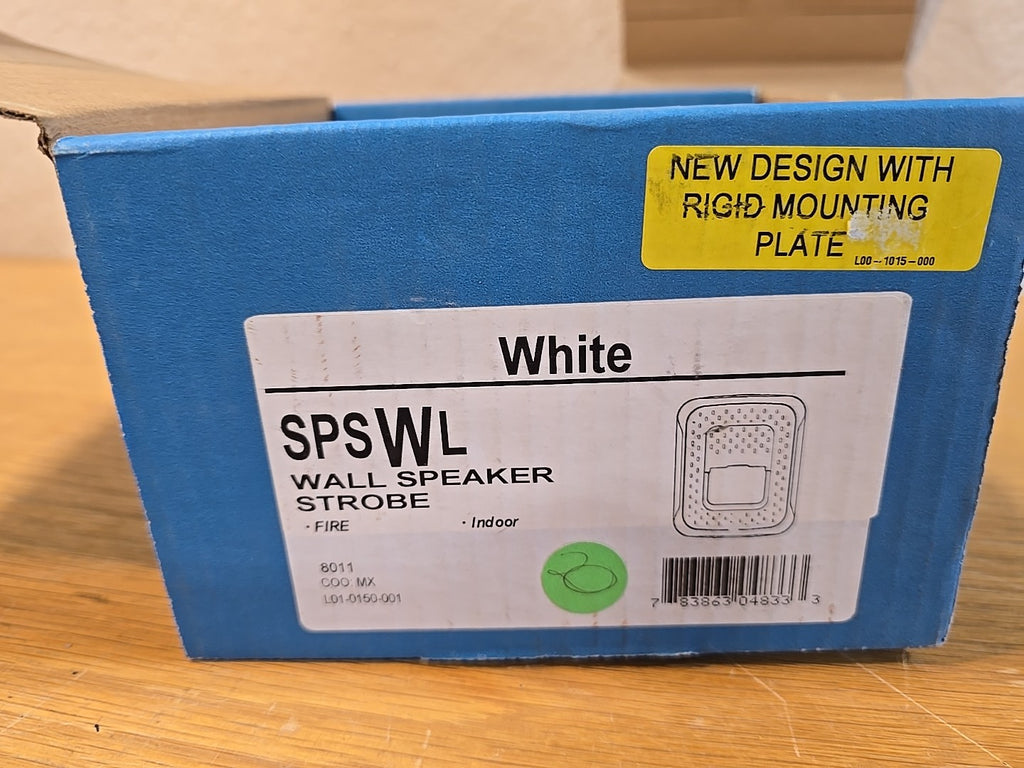 System Sensor SPSWL Wall Mount Speaker Strobe - Clear Lens, White