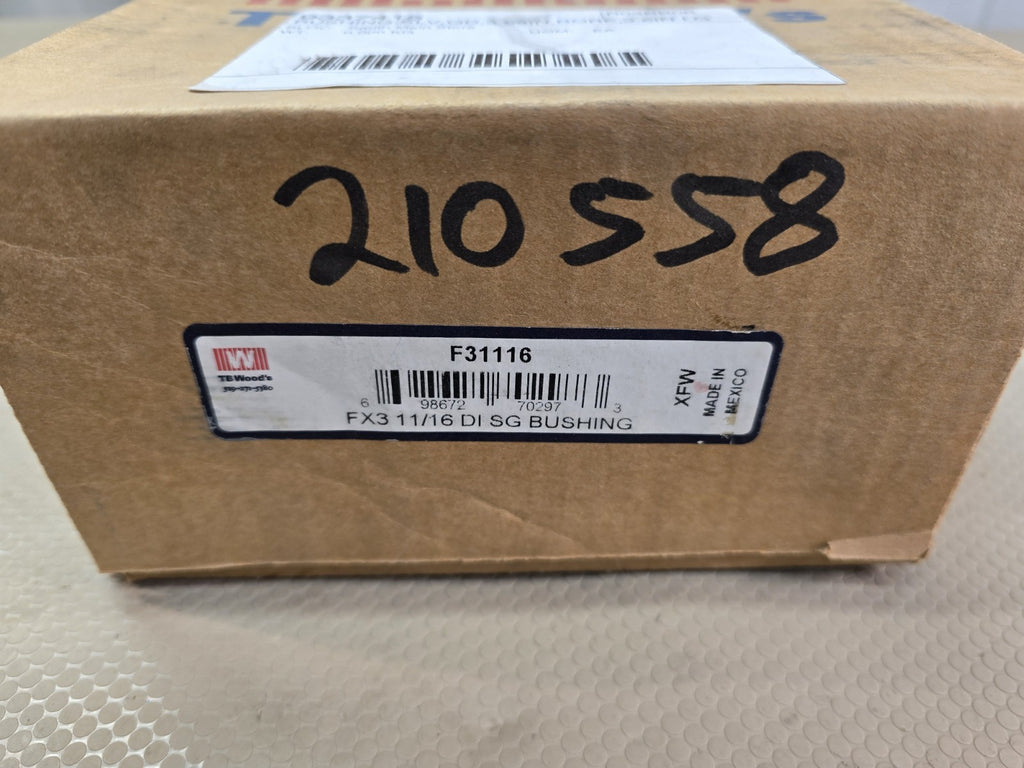 TB Wood's F31116 F-Series Sure-Grip QD Bushing 3-11/16" Bore DI NEW