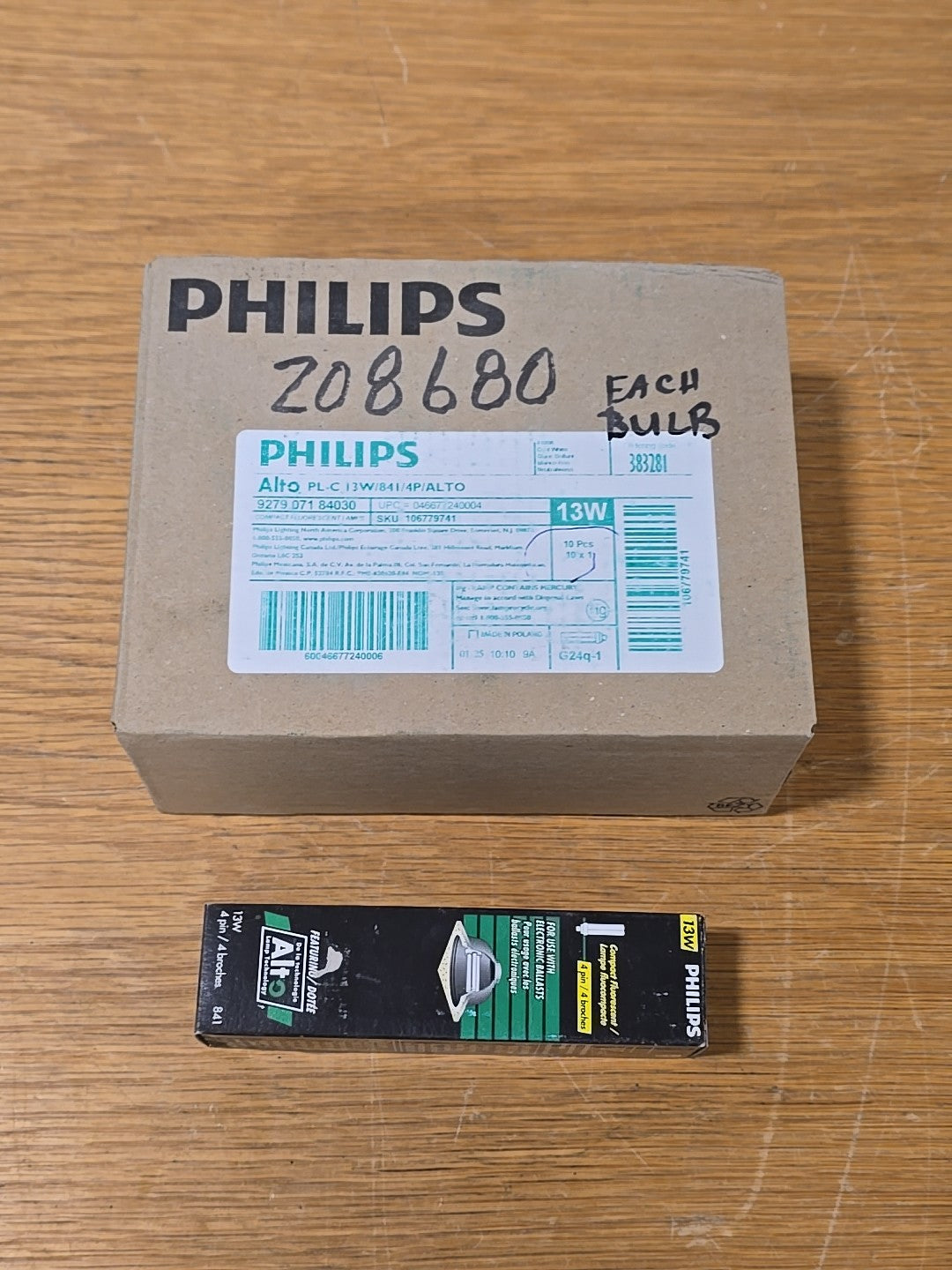 (Case of 10) Philips Lighting 38328-1 - PL-C 13W/841/4P/ALTO - 13 Watt CFL Li...