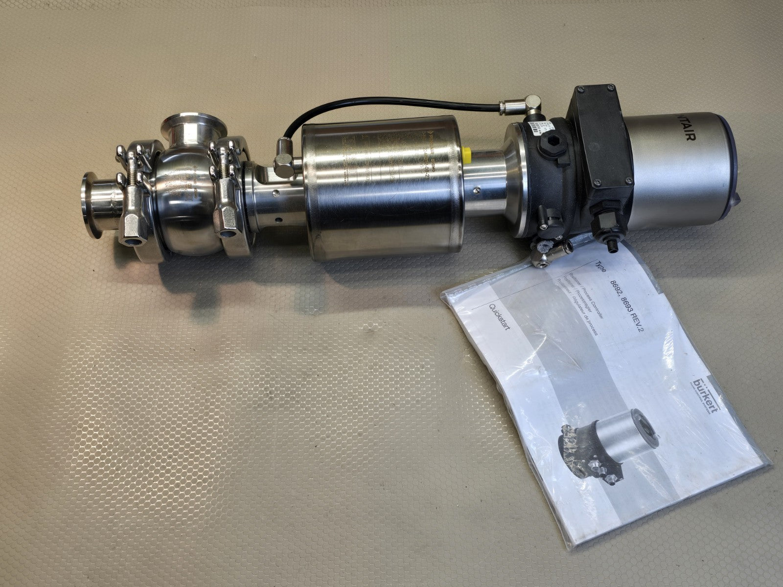 Pentair Südmo S375 Regulating Valve with 2344901 / 8692 24V Positioner NEW