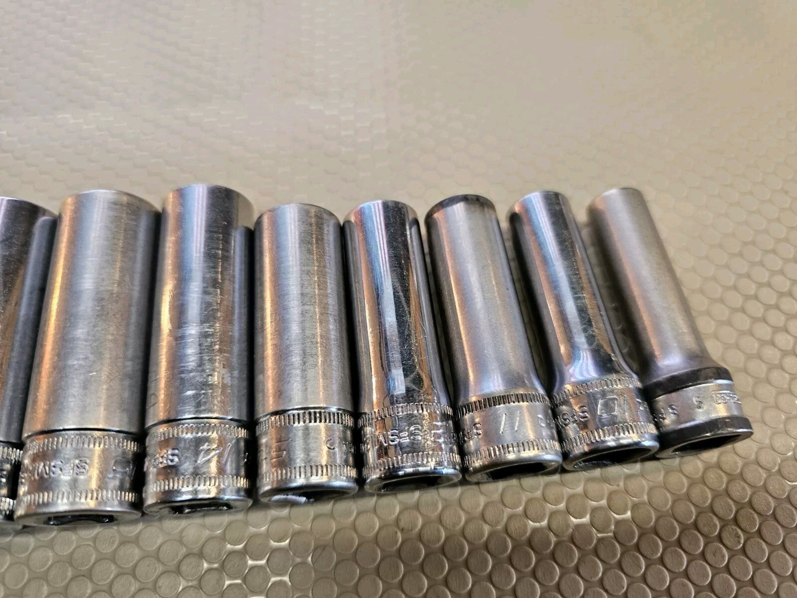 Snap On SFSM 11 pc 3/8" Drive 6Pt Metric Deep Socket Set 9-19mm 