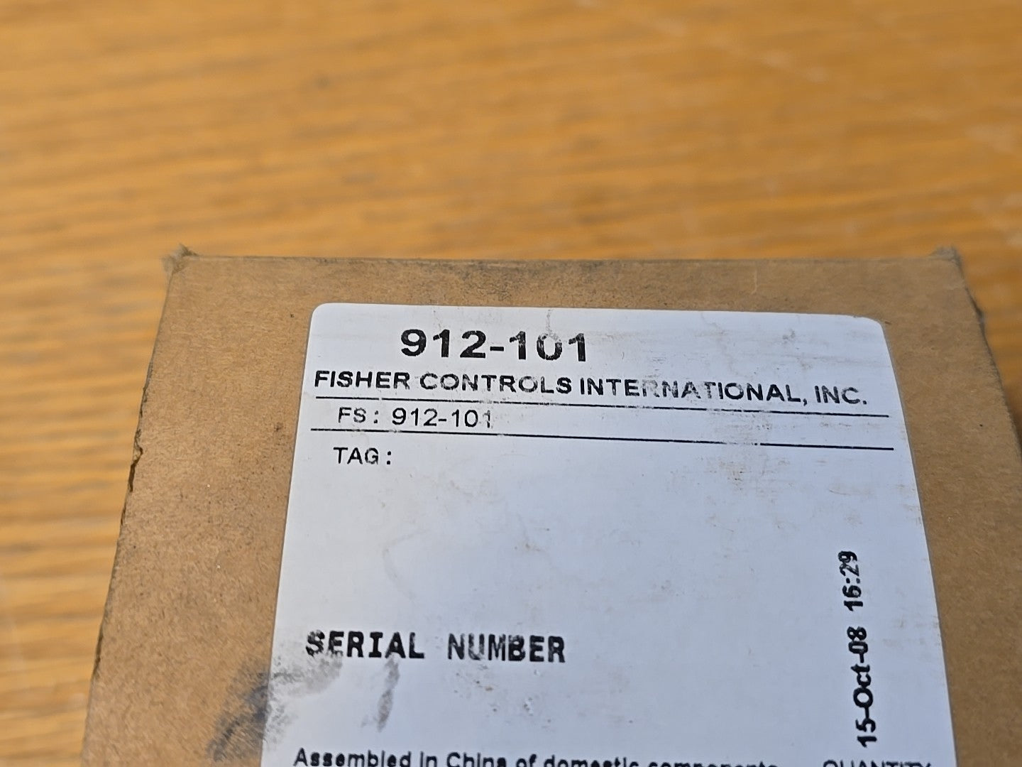 Fisher Controls 912/101 Regulator Natural Gas New