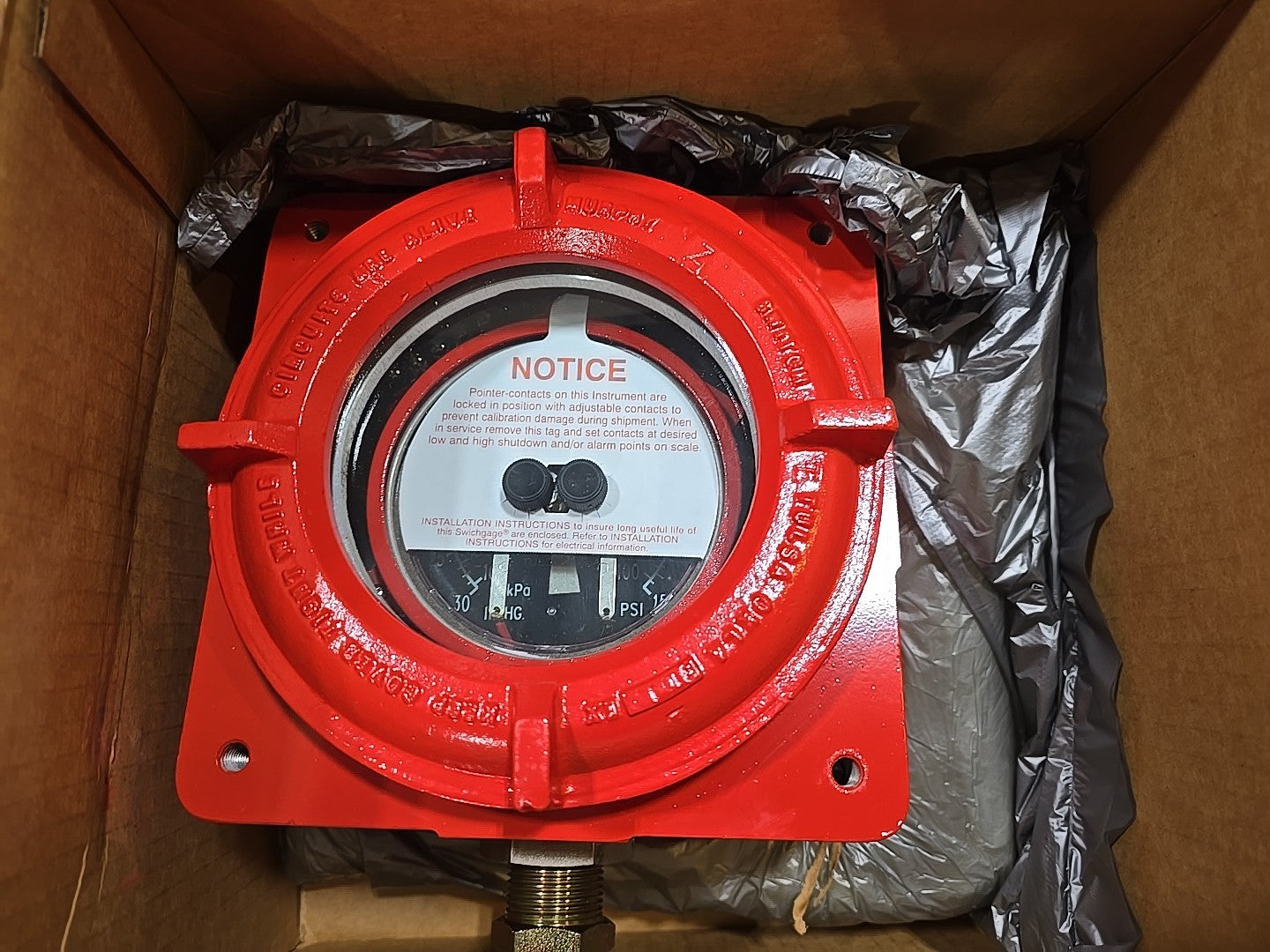 Murphy Swichages OPLC-A-30V15-EX Explosion-Proof 15 PSI Pressure Swichgage NEW