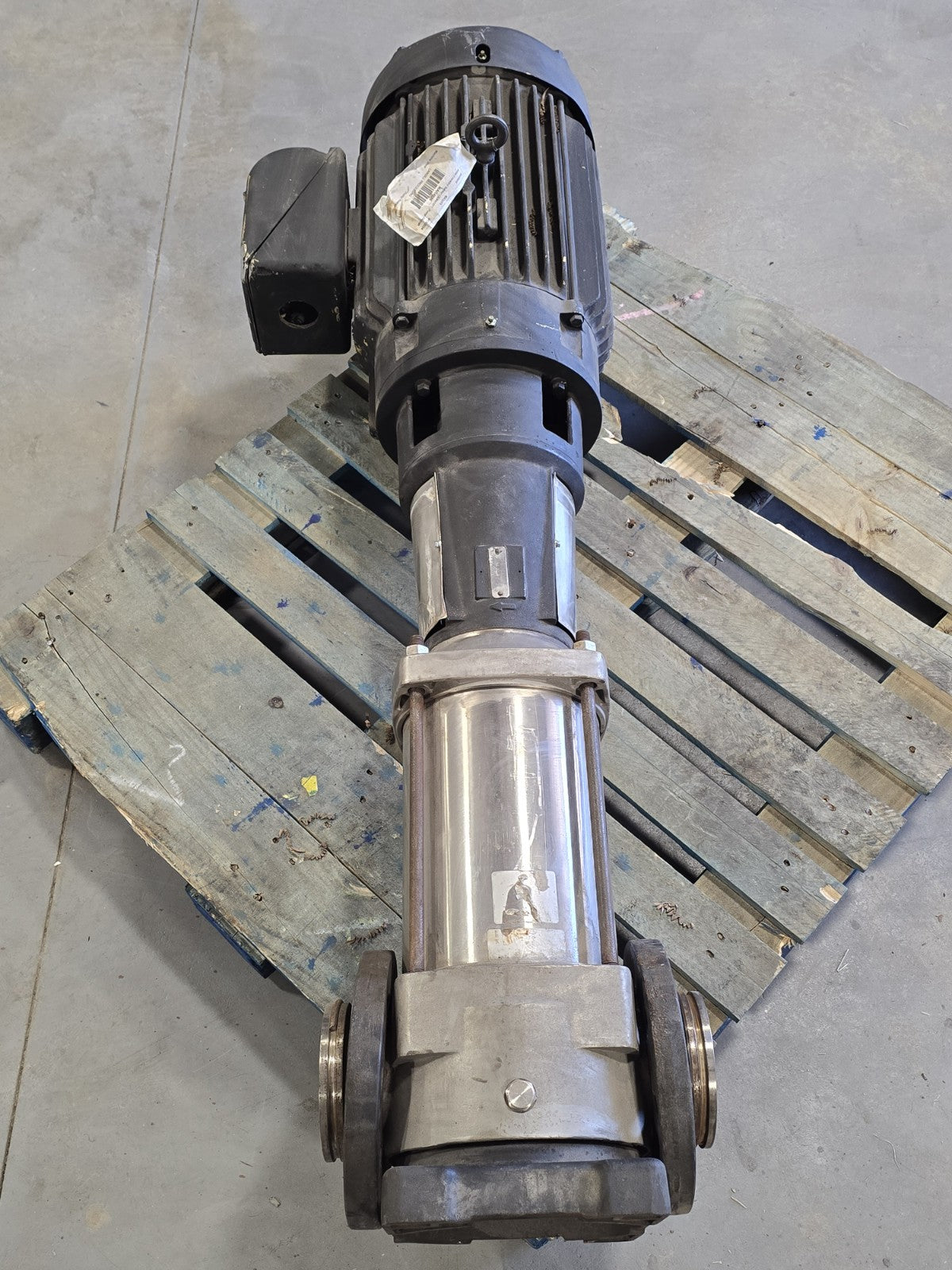​Baldor 25HP Electric Motor CEM4107T w/ Grundfos FPS Vertical Multistage Pump 