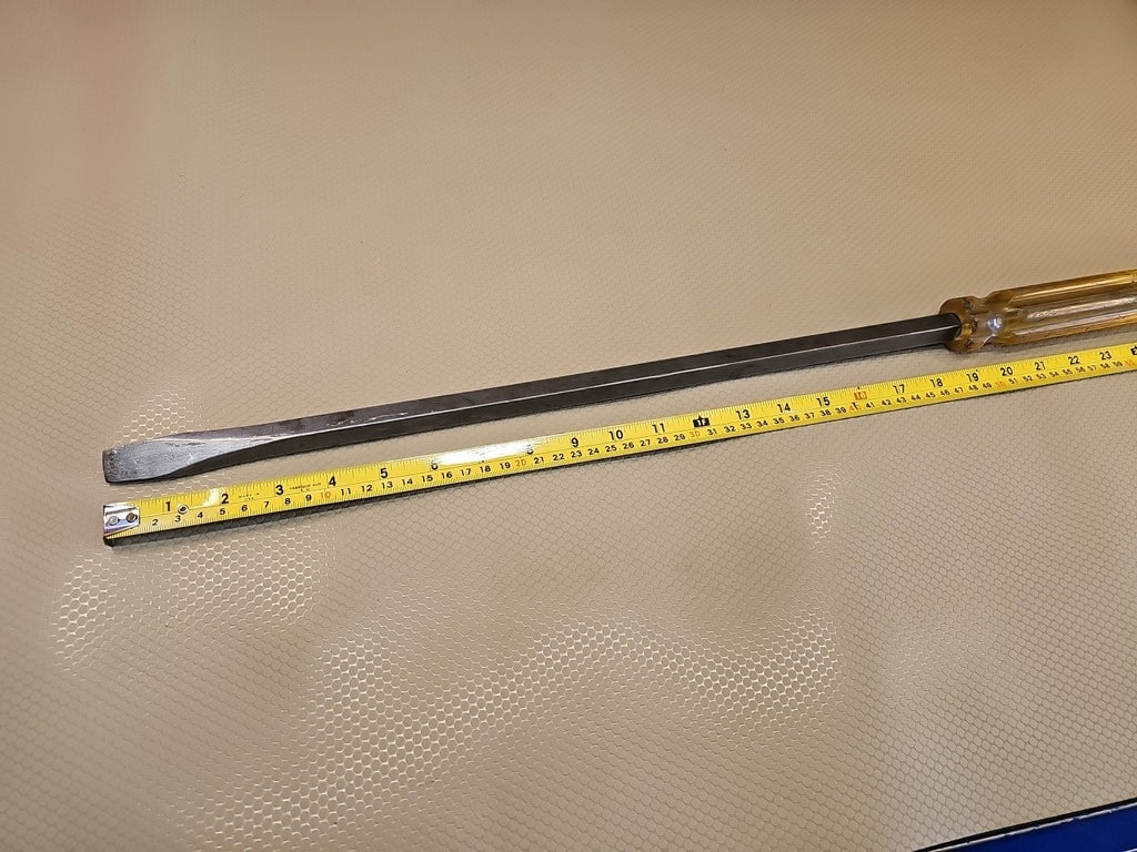 Vintage MAC Tools 23" 27" Inch Long 5/8 Slotted Screwdriver PL18 Made in USA PRY