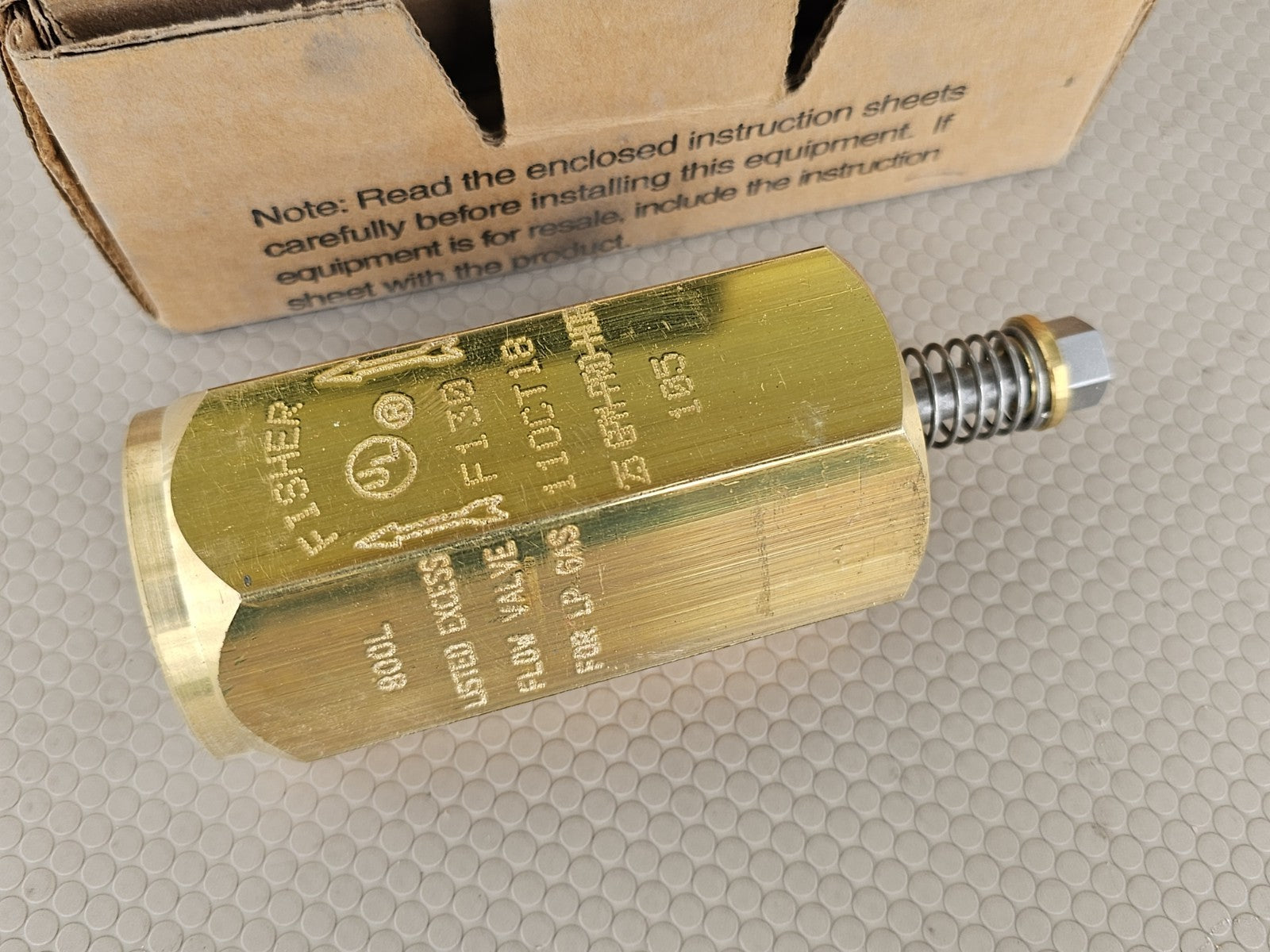 NEW F130 (Fisher) Valve-Ex Flo 1 Fpt 25 Gpm Brass1667986-3 Costs $575 MSRP