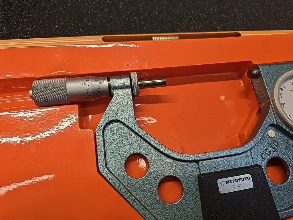 Mitutoyo 510-134 Indicating Micrometer 3-4" Range .0001" *MINTY* $1400 MSRP