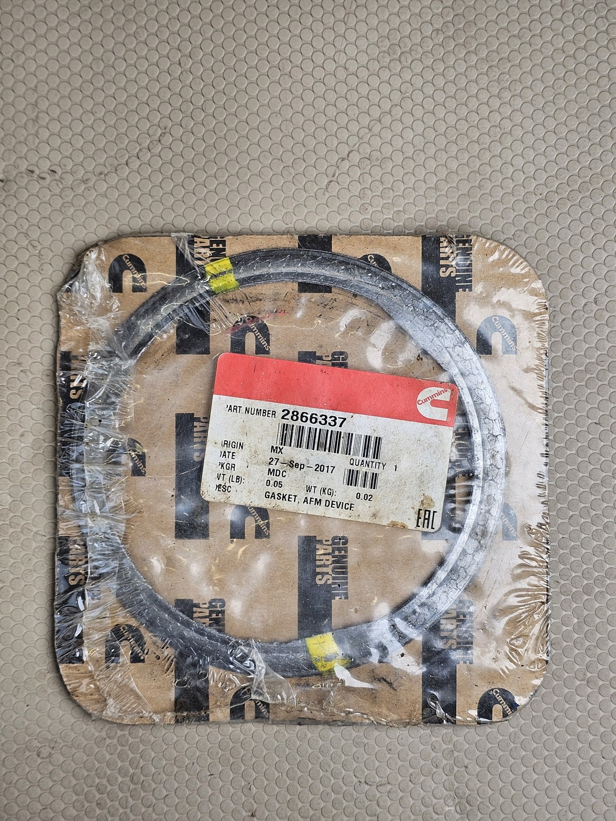 Genuine Cummins 2866337 Aftertreatment AFM Device Gasket OEM