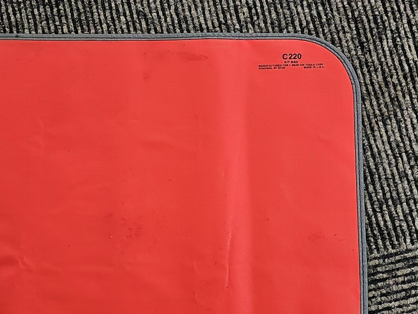 SNAP ON C-220 RED WRENCH  KIT BAG POUCH ROLL 22 POCKET LARGE Vintage