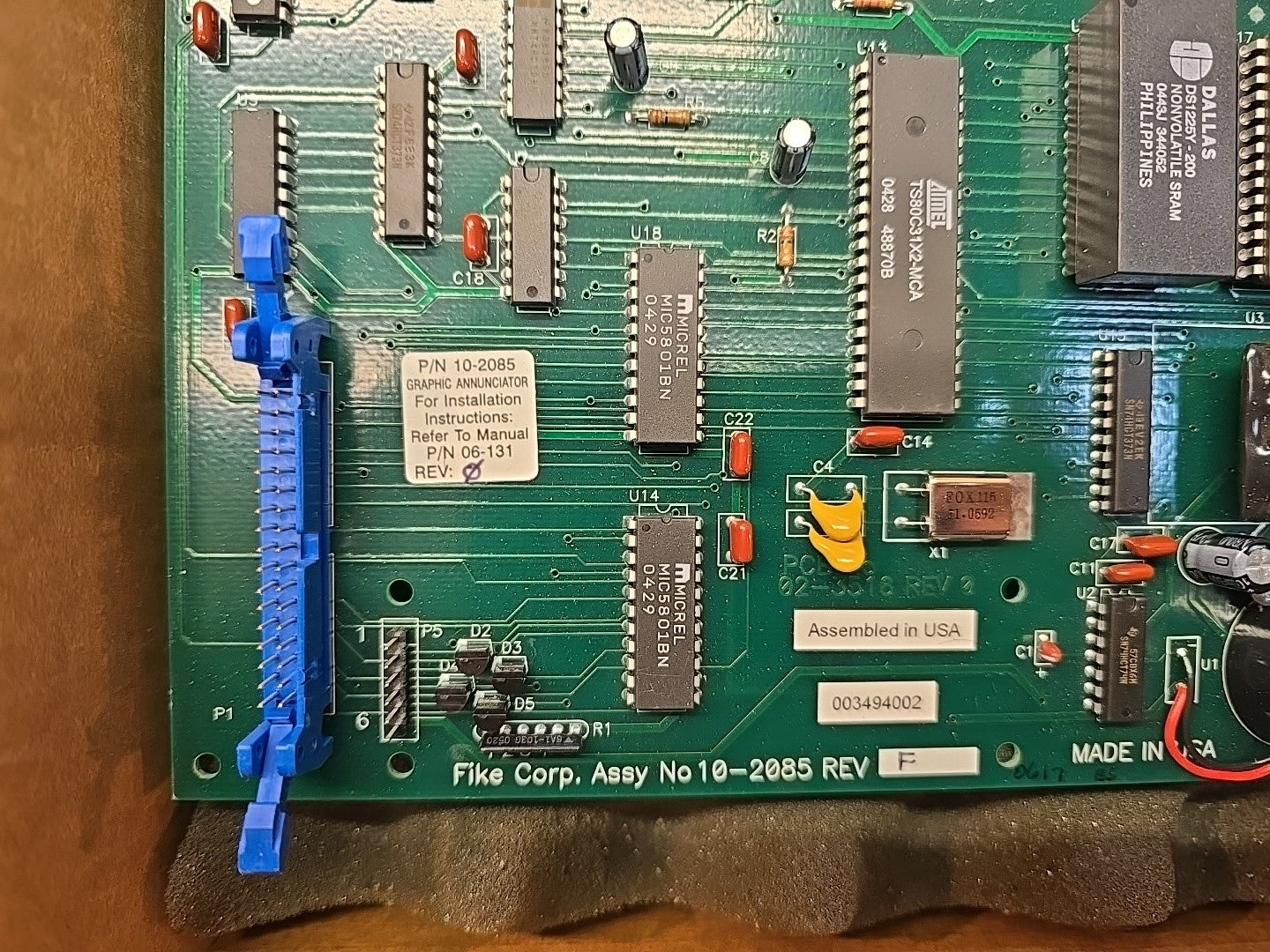 Fike Fire Systems GRAPHICS CARD 10-2085  Fire Alarm Board