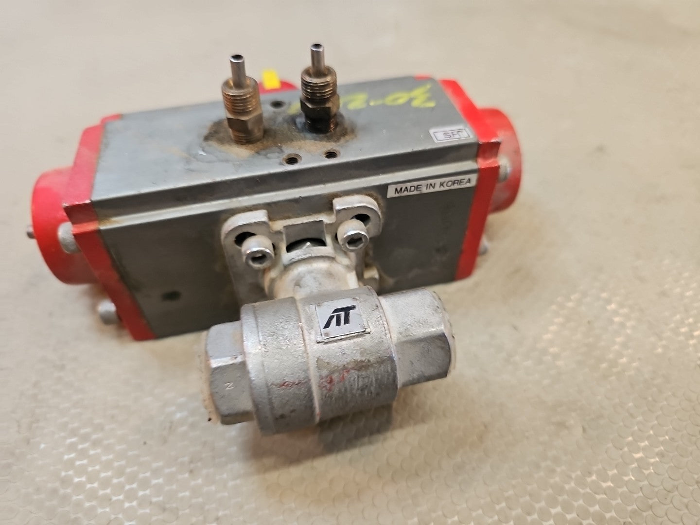 1" Pneumatic Actuated Ball Valve Stainless Steel Single Acting Spring Return