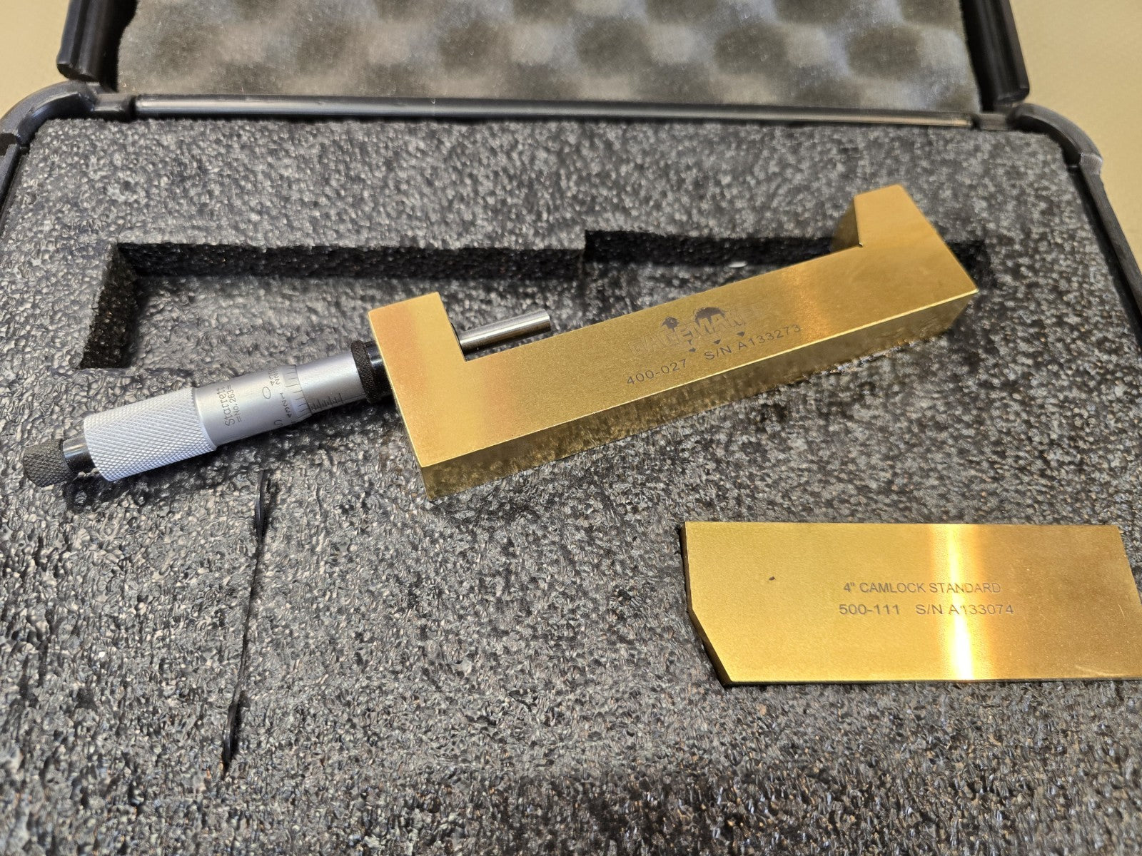 Gagemaker CL-1004 Camlock Micrometer Gage 3” - 4" For API Weld Flange Thickness