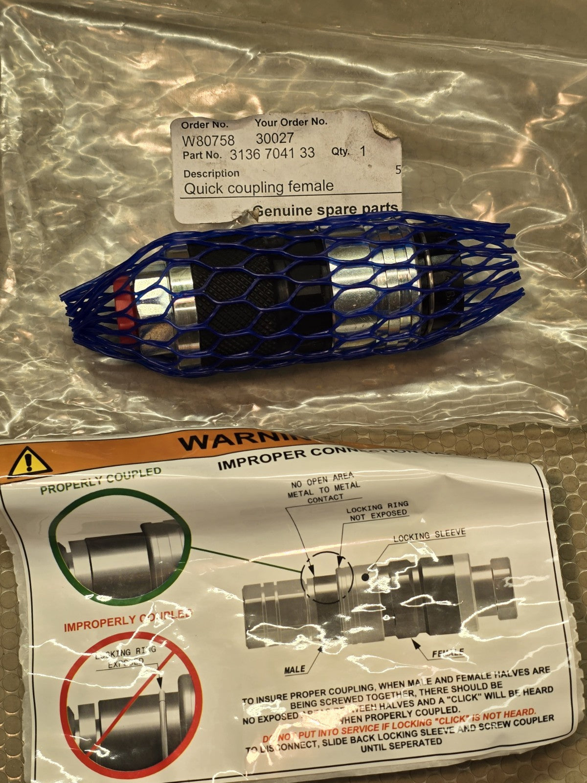 NEW STUCCHI VEP SERIES Mantsinen 742353 M-VP7P 1/4" BSP Hydraulic Flat Coupler