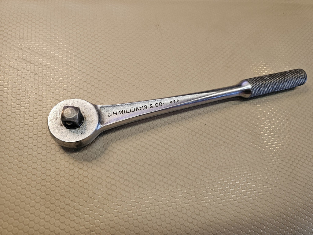 J.H. Williams S-52 SuperRatchet 1/2" Drive Ratchet Made In USA *TURNS VERY WELL*
