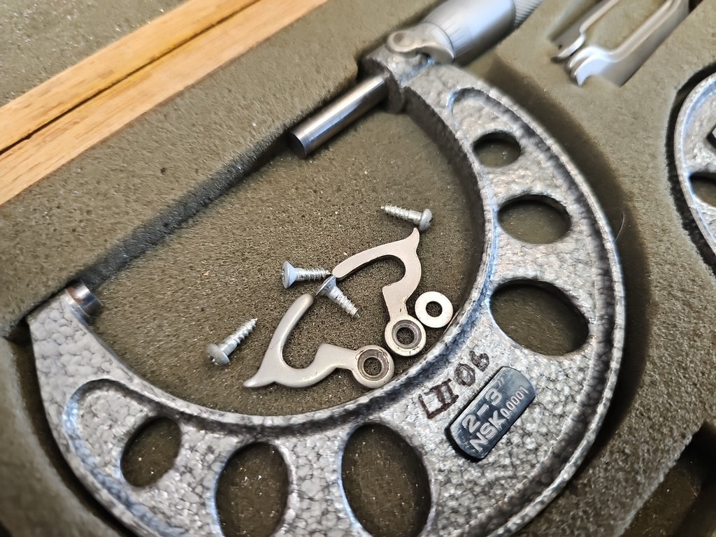 NSK Outside Micrometer Set  0-1"  1-2"  2-3" in Wooden Box