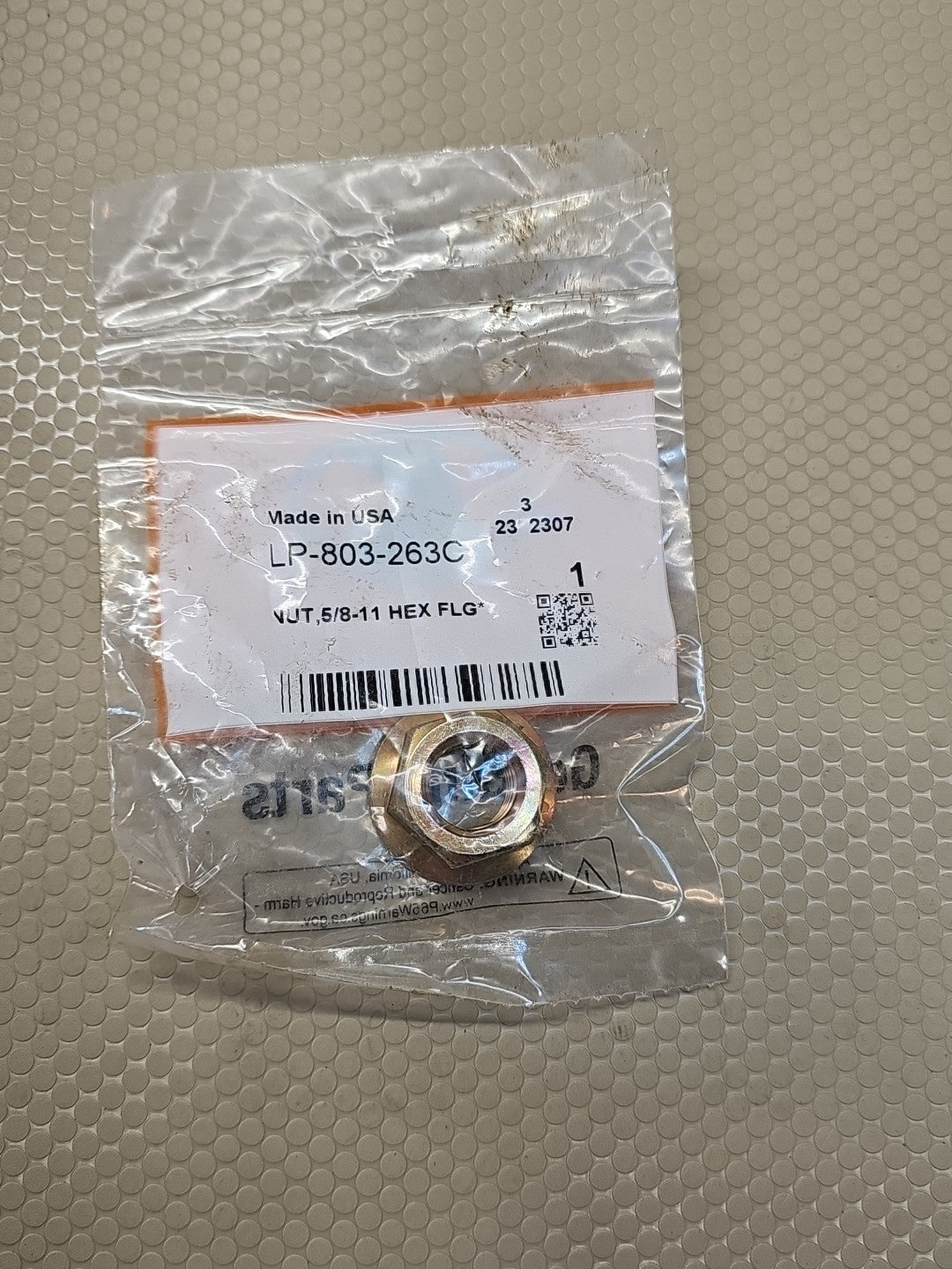 NEW KUBOTA OEM NUT HEX FLANGE LOCK 5/8-11 PLT LP-803-263C