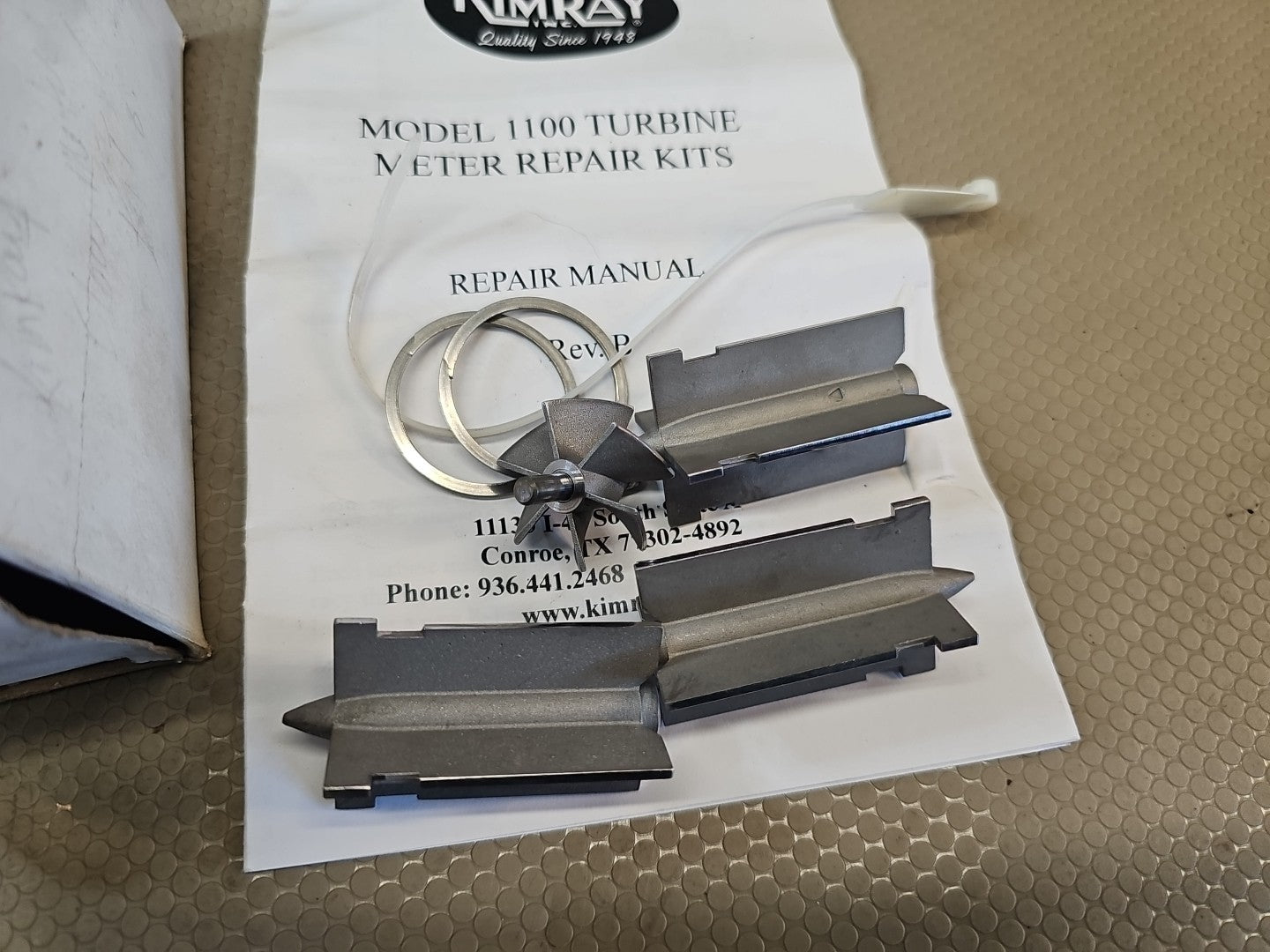KIMRAY B112rvk 1100  Blade Turbine Meter Model 1100 Repair Kit, BSC1