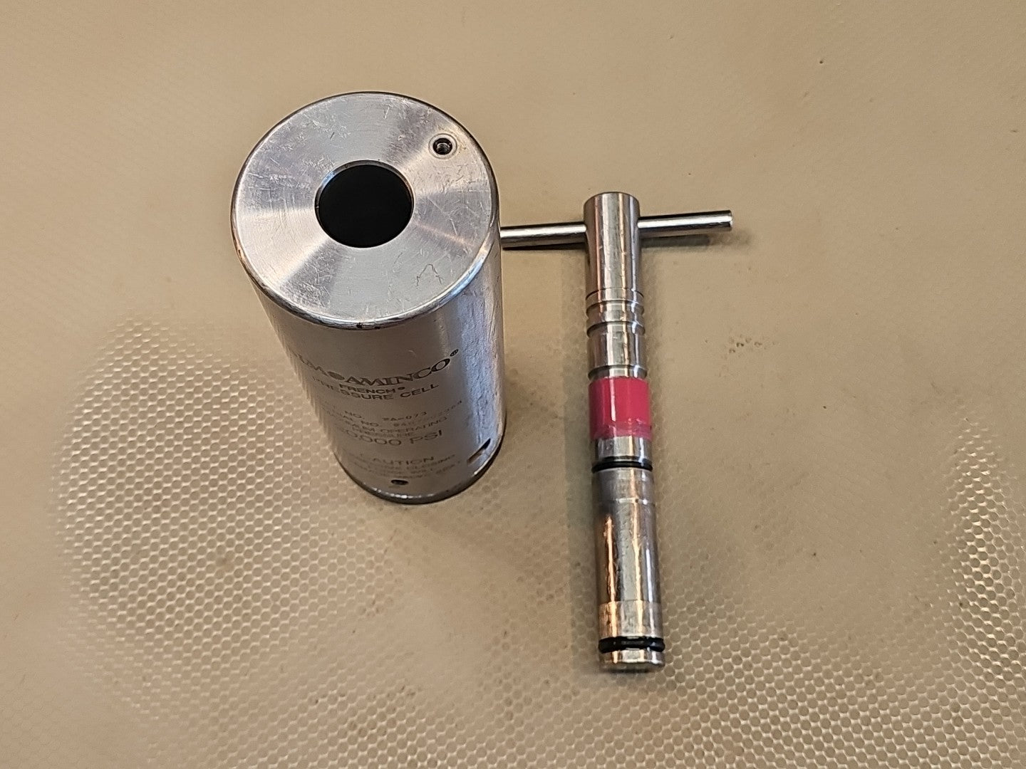 SLM AMINCO THERMO ELECTRON FRENCH PRESSURE MINI CELL, MODEL FA-073, 20,000 PSI