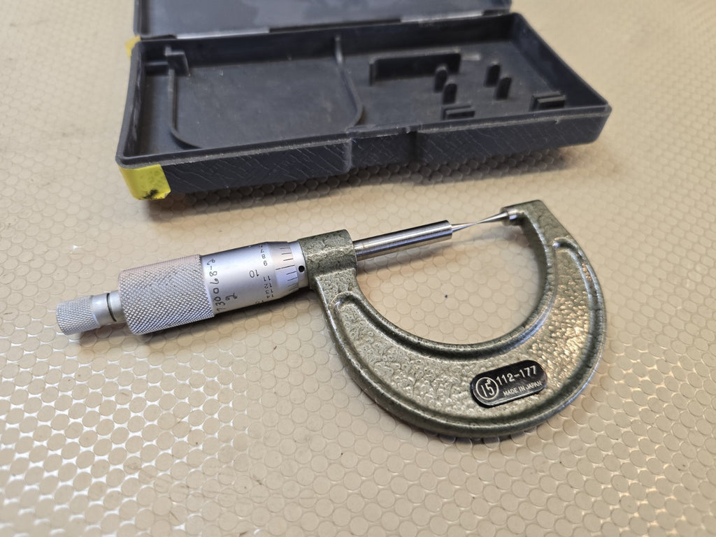 Mitutoyo 0-1" No. 112-177 15° Point Micrometer .001"