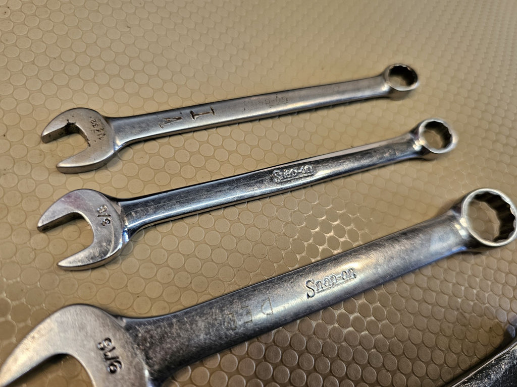Snap-On OEXS715KSAE short combination wrench set w/ Large Sizes 15/16-11/32