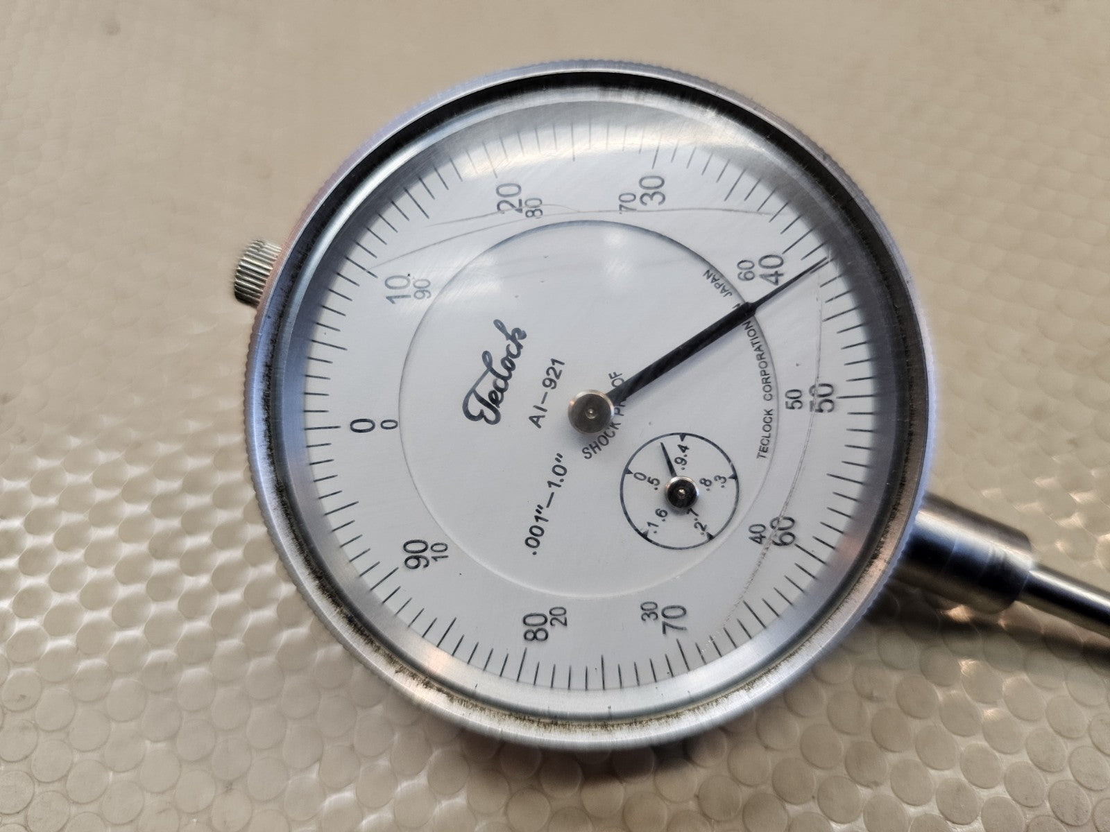 Teclock Dial Indicator / Gauge .001" - 1.0" Shock-Proof  AI-921 Japan