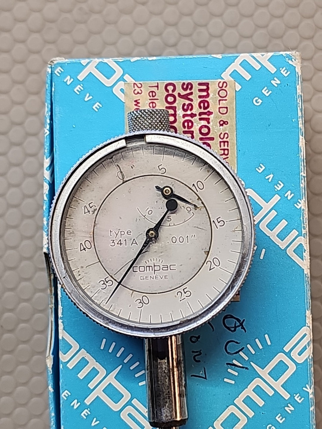 COMPAC TYPE 341A DIAL INDICATOR  .0001" Swiss Made 