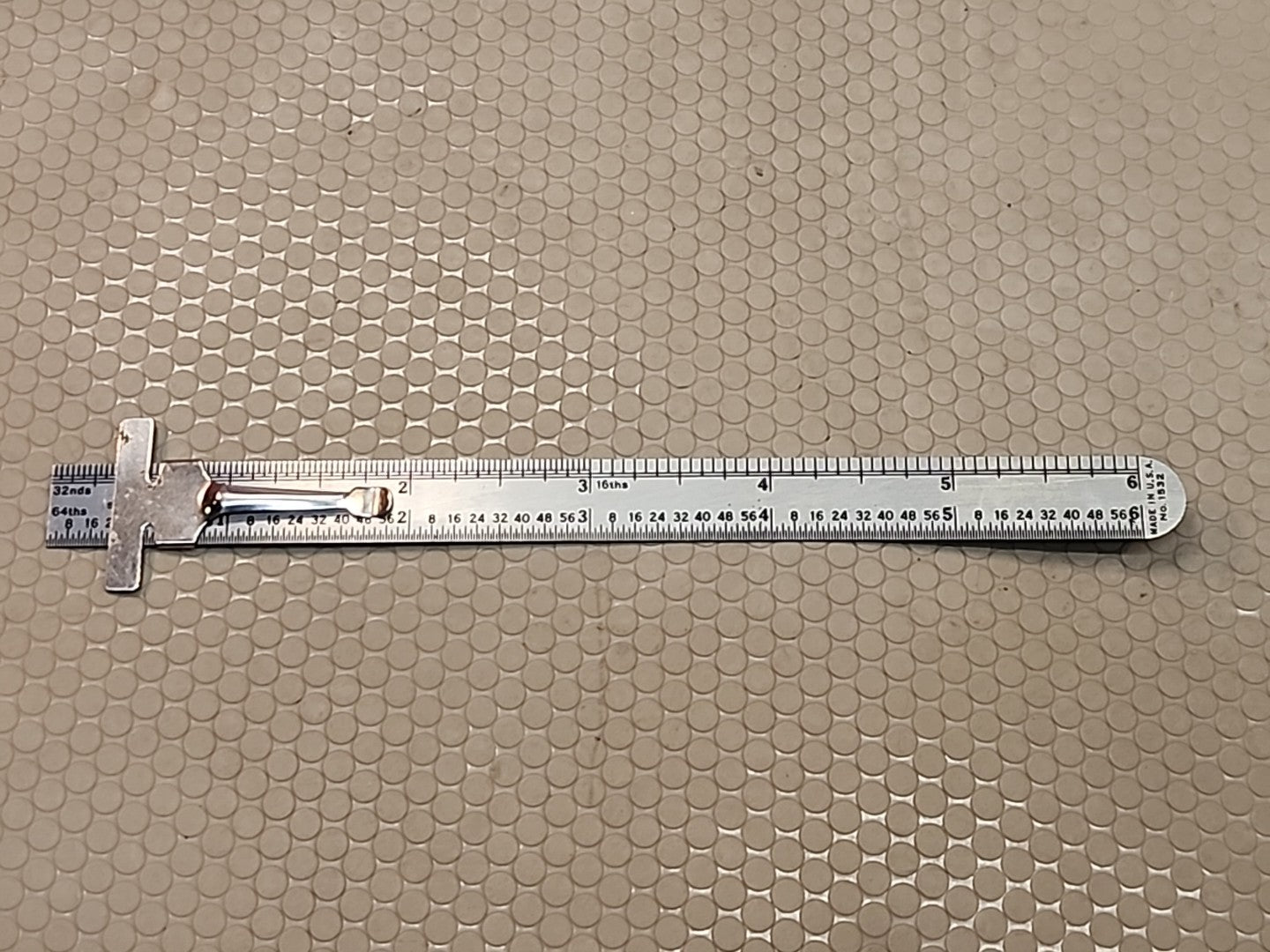 6 in. Pocket Ruler,Stainless Steel,Etched markings,Decimal Equivalent, With Clip