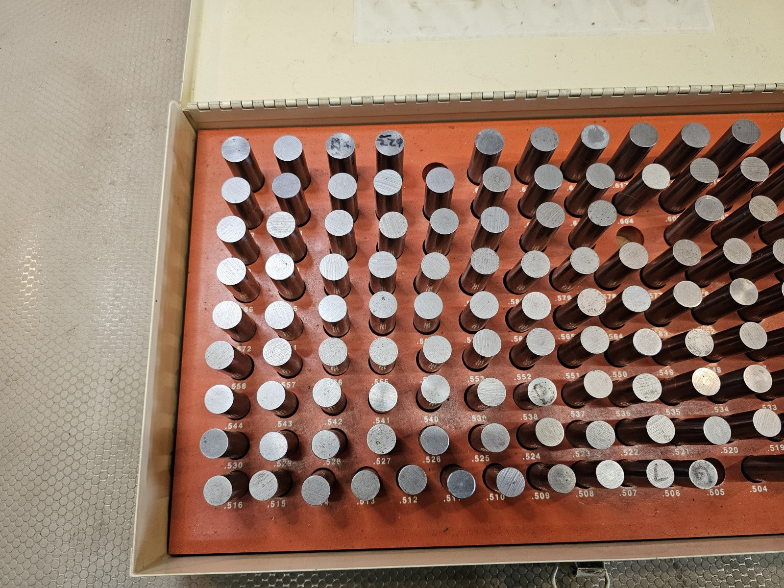 Vermont Pin Gage .501 to .625 Series D Minus Set -