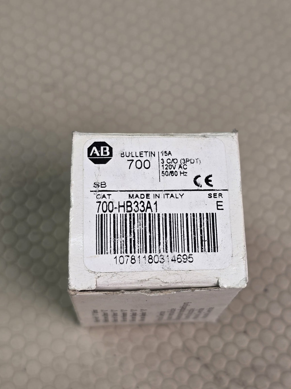 Allen-Bradley 700-HB33A1 SER E Bulletin 700 General Purpose Relay 15A 120V AC 3P