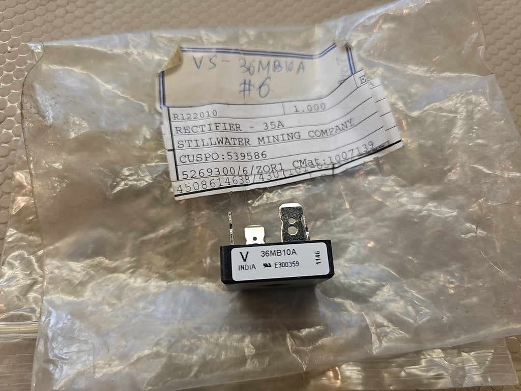 VISHAY SEMICONDUCTOR ITALIANA VS-36MB10A Rectifier, Bridge, Glass Passi