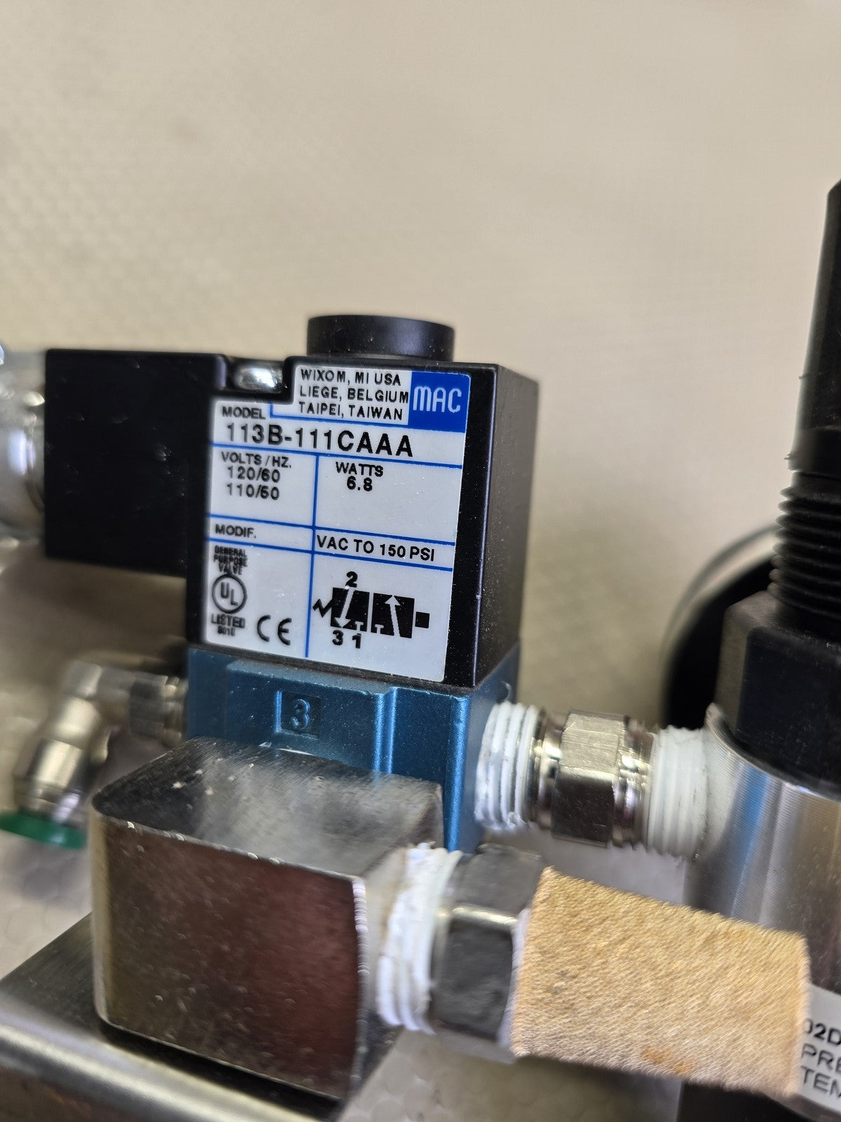 Parker Watts B548-02DGCS/M2 Filter Regulator MAC 113B-111CAAA Solenoid Valve Pne