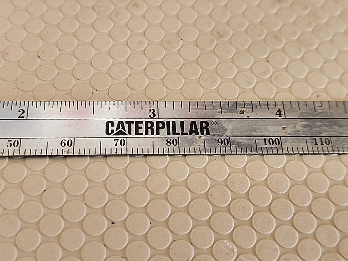 Caterpillar Mini  Ruler Aluminum 6" long - measures inches and mm