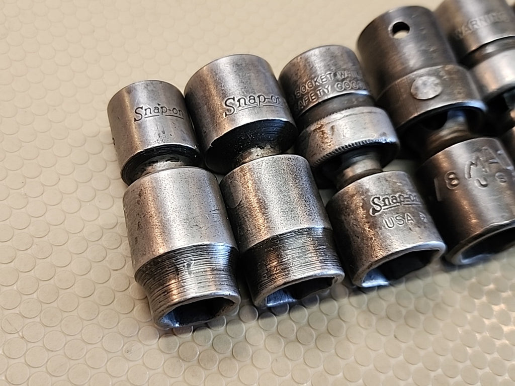 Snap-on USA MIXED 3/8" & 1/2" Drive 6PT SAE Impact Swivel Socket Set 
