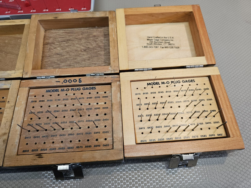 6x! Vermont /DoALL Meyer M-0 Plus & Minus Pin Gage Set 6 Partial sets USA 