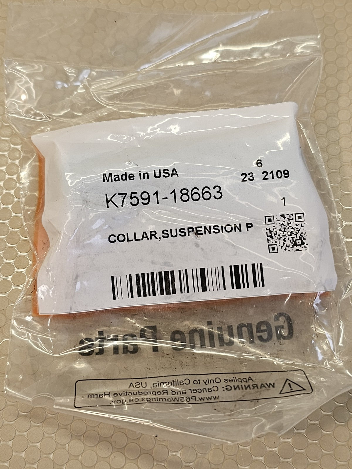 Kubota K7591-18663 Suspension Pivot Collar RTV OEM Genuine Part