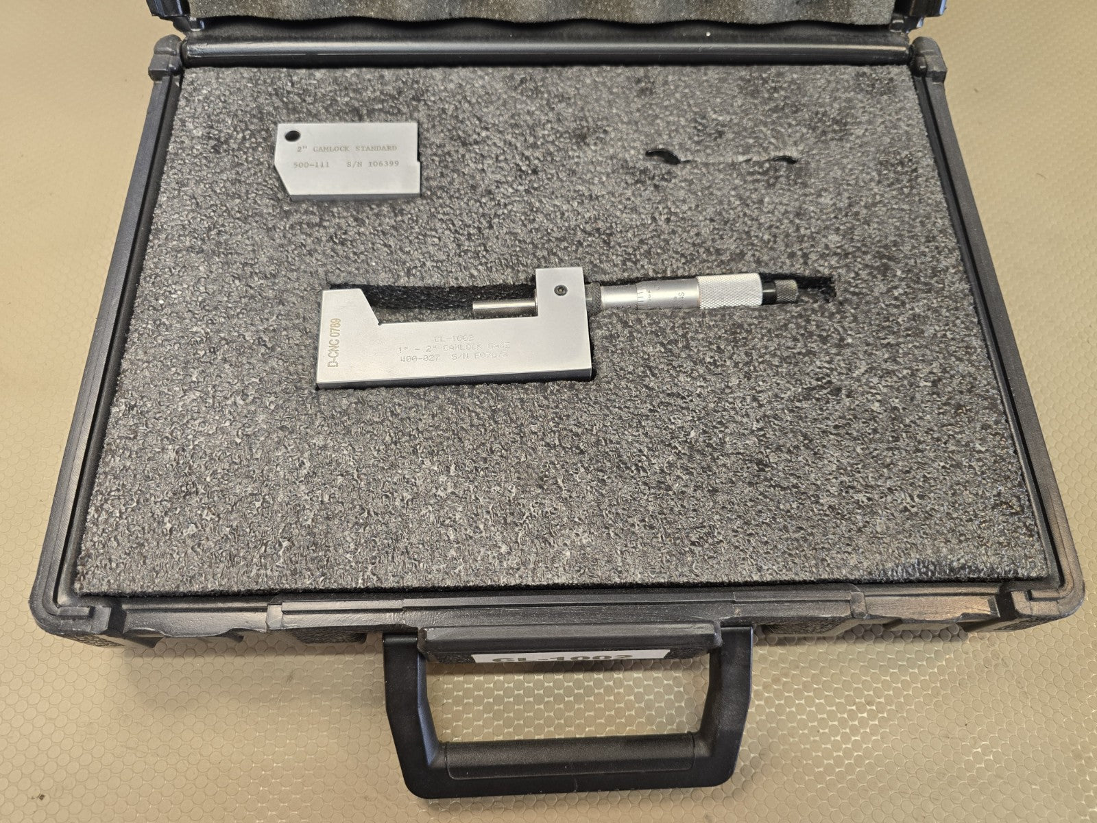 Gagemaker CL-1002 Camlock Micrometer Gage 1” - 2" For API Weld Flange Thickness