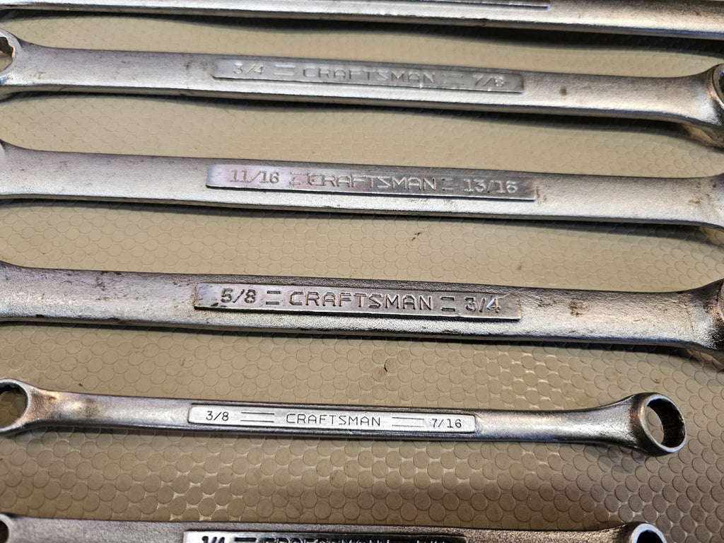 USA Made= CRAFTSMAN = 6pc LARGE Double BOX END WRENCH SET SAE INCH 3/4"  1"