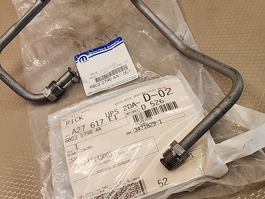 Genuine OEM Mopar Oil Cooler Tube 6803 0798 AA-001