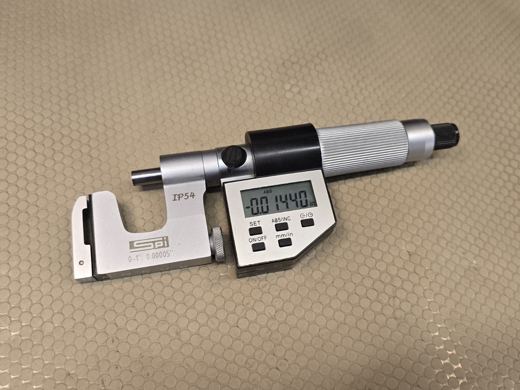 SPI 13-512-9 Electronic Digital Anvil Micrometer (0-1"/25mm,.00005"/.001mm,IP54)