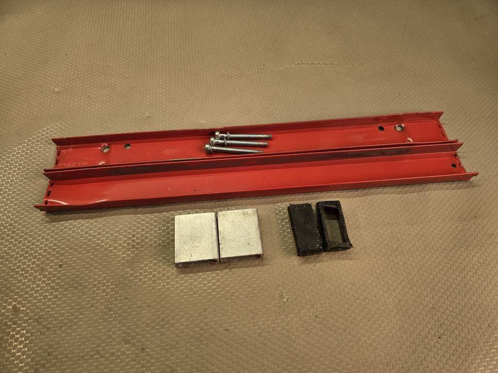 Snap-on Vintage KR-402A Tool Box Handle Roll Cab Handle Red Original End Caps