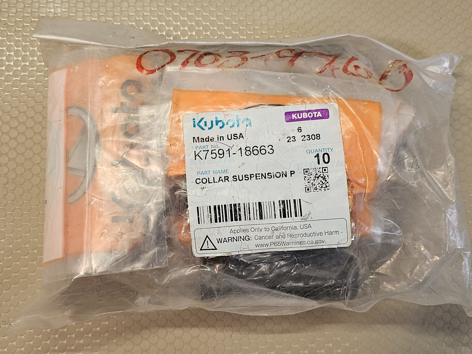 Kubota K7591-18663 Suspension Pivot Collar RTV UTV Axle Arm Bushing (10 Pack)