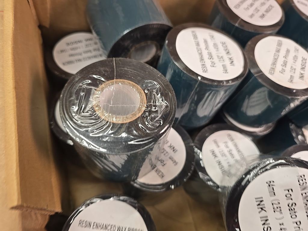 24pc 64mm x 410 Thermal Wax Ribbon 2.52" x 1345' Wax Compatible Sato Printer